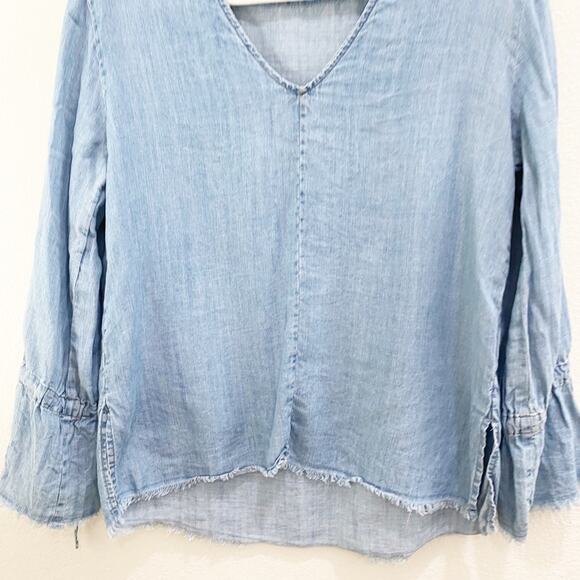 Rails chambray denim bell sleeve shirt size xs - Picture 3 of 5